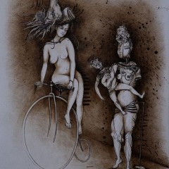 “Bioplasmic Body”, Ink On Paper, 24×18 Inches, 2011