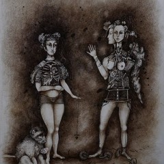 “Dark Flower”, Ink On Paper, 24×18 Inches,  2011
