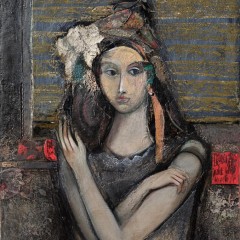 “Woman #3″, Mixed Media, Oil on Linen, 30×40 Inches, 2013